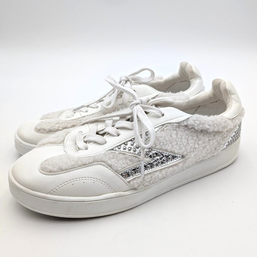 Zodiac Sansa Studded Lace-Up Sneakers Shoes Women's White Size US9M EU40